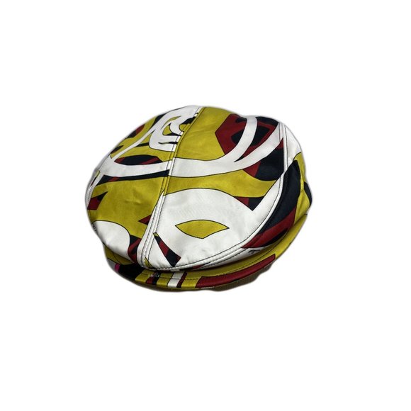100% Authentic Emilio Pucci Red/Yellow/Black/White  Beret Hat - Picture 3 of 10